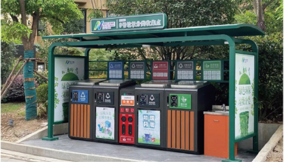 貓先生智能垃圾分類亭價(jià)格，定時(shí)定點(diǎn)垃圾收集點(diǎn) ，垃圾亭生產(chǎn)廠家